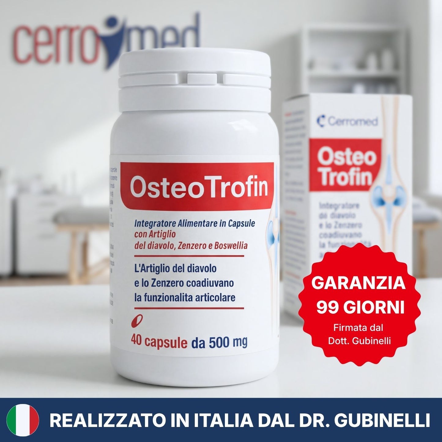 OsteoTrofin® – La Formula Nata nello Studio del Dott. Gubinelli — Adesso in una Capsula che Spegne la Vera Causa del Dolore Articolare