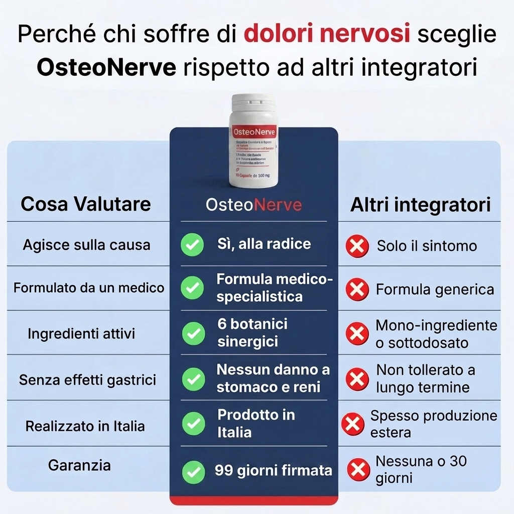 OsteoNerve® – Integratore Naturale per Nervi, Sciatica e Dolori Localizzati